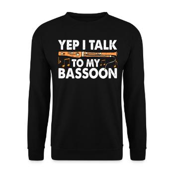 Bassoonist - Unisex Sweatshirt - black - Front - Alina (178cm) & Michal (187cm)