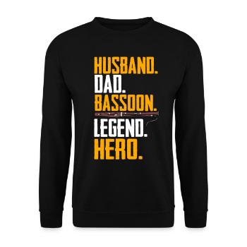 Bassoonist - Unisex Sweatshirt - black - Front - Alina (178cm) & Michal (187cm)
