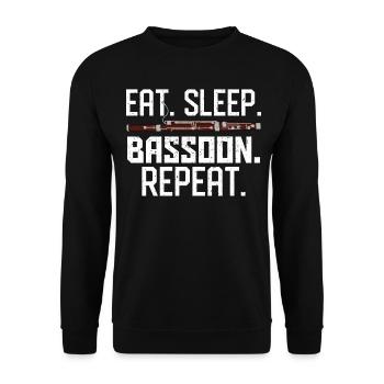 Bassoonist - Unisex Sweatshirt - black - Front - Alina (178cm) & Michal (187cm)