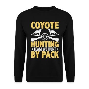 Coyote Hunter Yote - Unisex Sweatshirt - black - Front - Alina (178cm) & Michal (187cm)