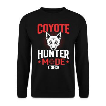 Coyote Hunt Yote - Unisex Sweatshirt - black - Front - Alina (178cm) & Michal (187cm)