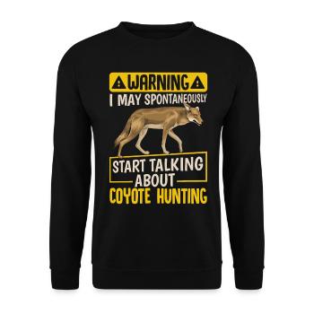 Coyote Hunter Yote - Unisex Sweatshirt - black - Front - Alina (178cm) & Michal (187cm)