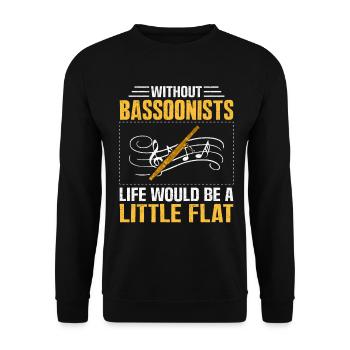 Fagott - Unisex Pullover - Schwarz - Vorne - Alina (178cm) & Michal (187cm)