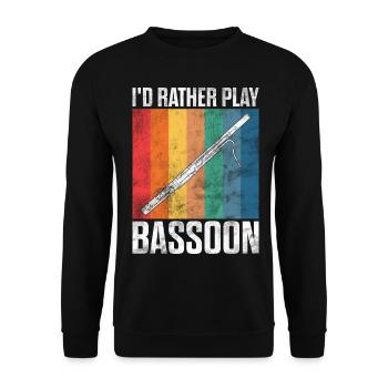 Bassoonist - Unisex Sweatshirt - black - Front - Alina (178cm) & Michal (187cm)