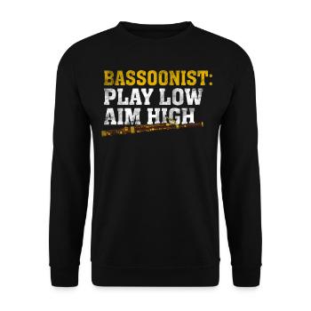Fagott - Unisex Pullover - Schwarz - Vorne - Alina (178cm) & Michal (187cm)