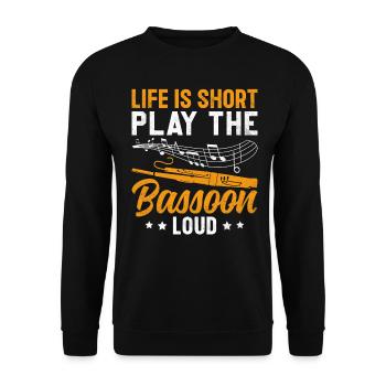 Bassoonist - Unisex Sweatshirt - black - Front - Alina (178cm) & Michal (187cm)