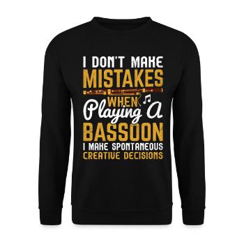 Bassoonist - Unisex Sweatshirt - black - Front - Alina (178cm) & Michal (187cm)