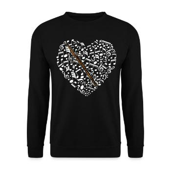 Fagott Fagottist - Unisex Pullover - Schwarz - Vorne - Alina (178cm) & Michal (187cm)