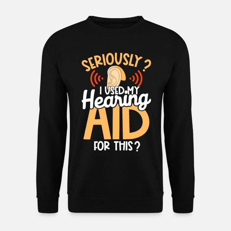 Deaf Pride Awareness ASL Gebärdensprache - Unisex Pullover - Schwarz