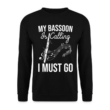 Bassoonist - Unisex Sweatshirt - black - Front - Alina (178cm) & Michal (187cm)