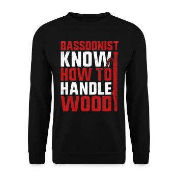 Fagott - Unisex Pullover - Schwarz - Vorne - Alina (178cm) & Michal (187cm)