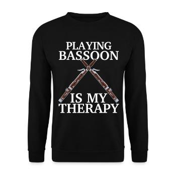 Bassoonist - Unisex Sweatshirt - black - Front - Alina (178cm) & Michal (187cm)