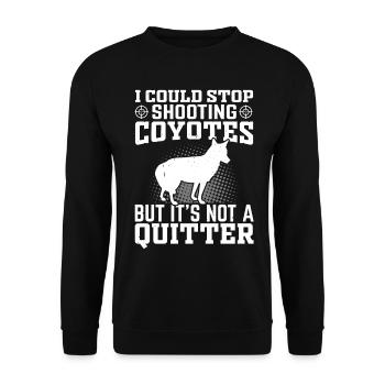 Coyote Hunt Coyote Hunter Yote - Unisex Sweatshirt - black - Front - Alina (178cm) & Michal (187cm)