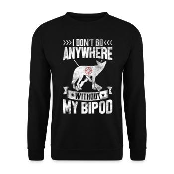Coyote Hunt Coyote Hunter Yote - Sweat-shirt Unisexe - noir - Devant - Alina (178cm) & Michal (187cm)