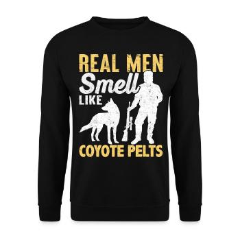Coyote Hunt Coyote Hunter Yote - Unisex Sweatshirt - black - Front - Alina (178cm) & Michal (187cm)