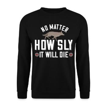 Coyote Hunt Coyote Hunter Yote - Unisex Sweatshirt - black - Front - Alina (178cm) & Michal (187cm)