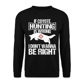 Coyote Hunter Yote - Unisex Sweatshirt - black - Front - Alina (178cm) & Michal (187cm)