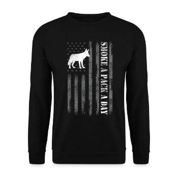Coyote Hunt Coyote Hunter Yote - Unisex Sweatshirt - black - Front - Alina (178cm) & Michal (187cm)