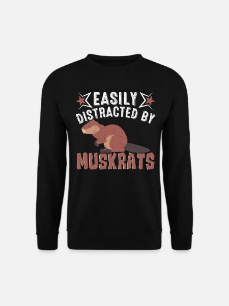 Retro muskrat - Unisex Sweatshirt - black