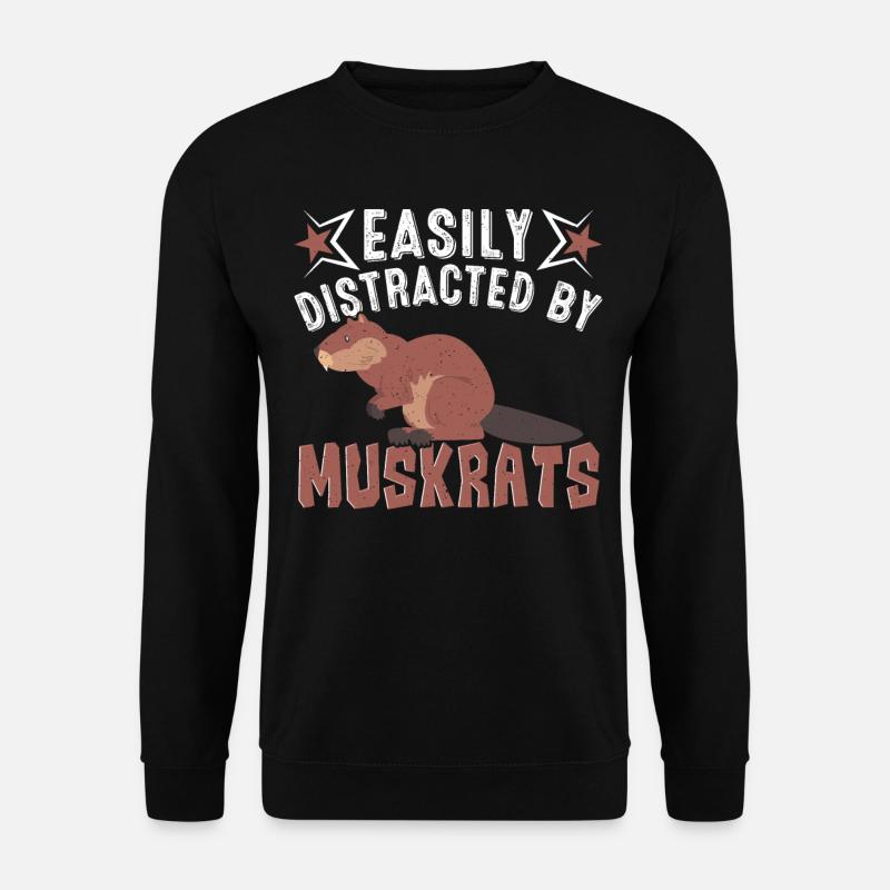 Retro muskrat - Unisex Sweatshirt - black