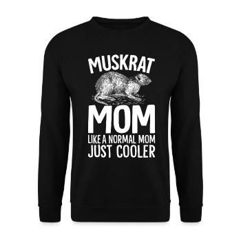 Retro muskrat - Unisex Sweatshirt - black - Front - Alina (178cm) & Michal (187cm)