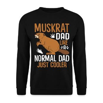 Retro muskrat - Unisex Sweatshirt - black - Front - Alina (178cm) & Michal (187cm)