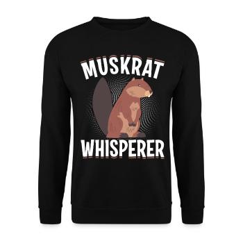 Retro muskrat - Unisex Sweatshirt - black - Front - Alina (178cm) & Michal (187cm)