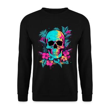 Tropical Island Vacation Strandbar für Urlauber - Unisex Pullover - Schwarz - Vorne - Alina (178cm) & Michal (187cm)