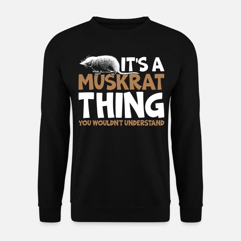 Retro Bisamratte - Unisex Pullover - Schwarz