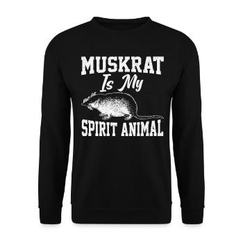 Retro muskrat - Unisex Sweatshirt - black - Front - Alina (178cm) & Michal (187cm)