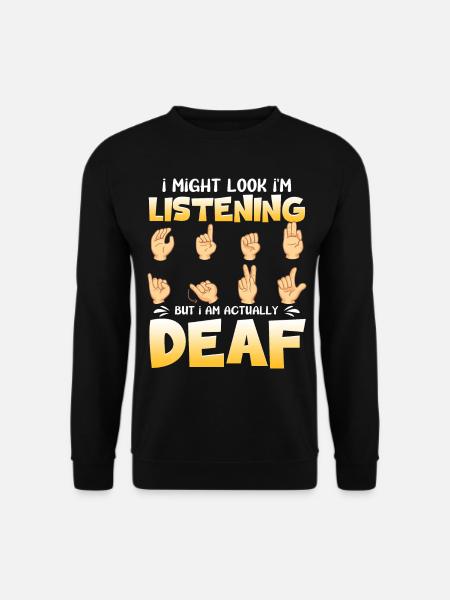 Deaf Pride ASL - Unisex Sweatshirt - black