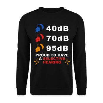 Gehörlosenstolz ASL - Unisex Pullover - Schwarz - Vorne - Alina (178cm) & Michal (187cm)