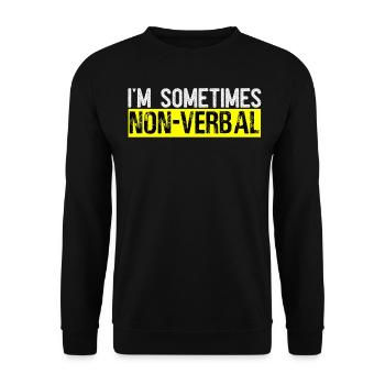 Deaf Pride ASL Gebärdensprache - Unisex Pullover - Schwarz - Vorne - Alina (178cm) & Michal (187cm)