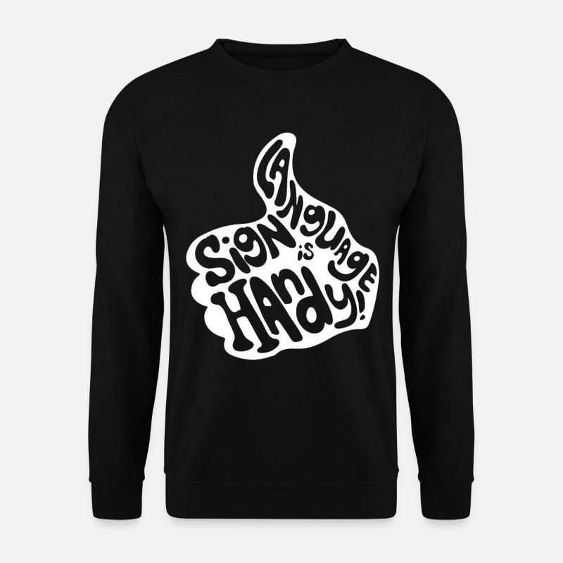 Deaf Pride Sign Language - Unisex Sweatshirt - black