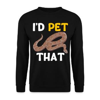 Kenya Sand Boa Snake Owner - Unisex Sweatshirt - black - Front - Alina (178cm) & Michal (187cm)