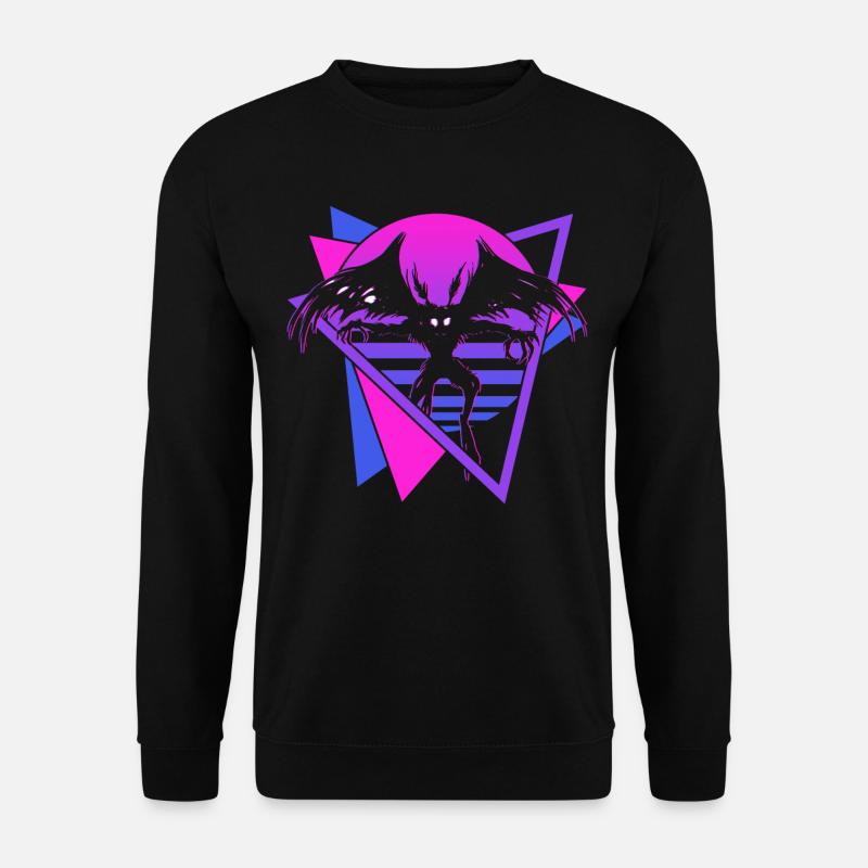Mothman Krypto Kryptozoologie Retro - Unisex Pullover - Schwarz