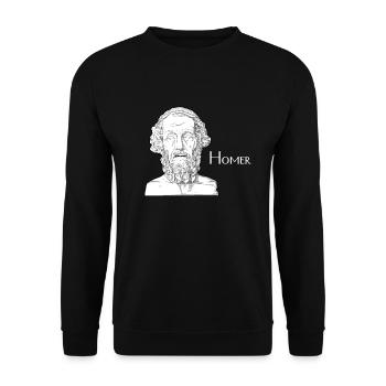 Homer - Unisex Pullover - Schwarz - Vorne - Alina (178cm) & Michal (187cm)