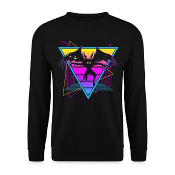 Mothman Crypto Cryptozoologie Rétro - Sweat-shirt Unisexe - noir - Devant - Alina (178cm) & Michal (187cm)