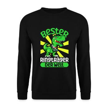 Bester Ringträger der Welt - Unisex Pullover - Schwarz - Vorne - Alina (178cm) & Michal (187cm)