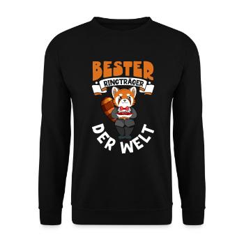 Bester Ringträger der Welt - Unisex Pullover - Schwarz - Vorne - Alina (178cm) & Michal (187cm)