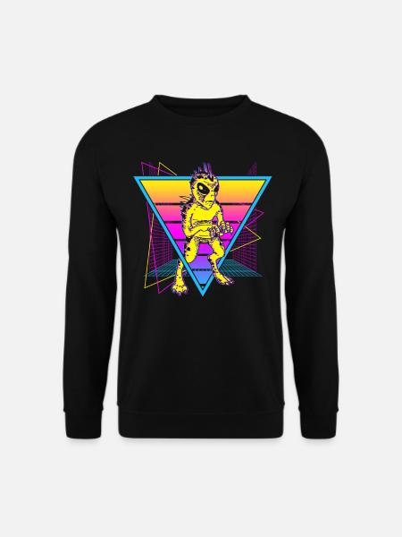 Chupacabra Crypto Cryptozoology Retro - Unisex Sweatshirt - black