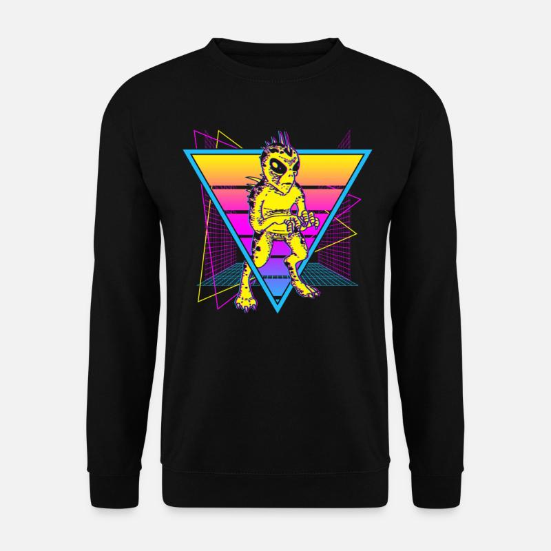 Chupacabra Crypto Cryptozoology Retro - Unisex Sweatshirt - black