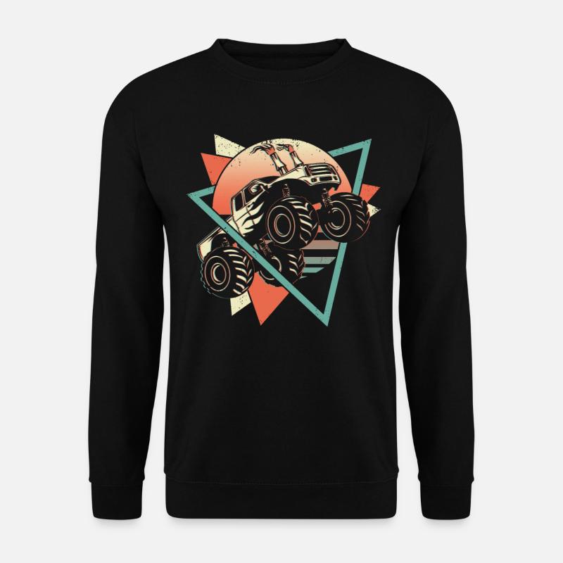 Monstertruck Retro - Unisex Pullover - Schwarz