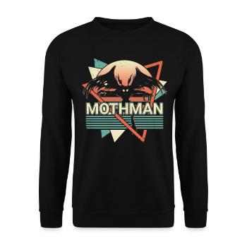 Mothman Crypto Cryptozoologie Rétro - Sweat-shirt Unisexe - noir - Devant - Alina (178cm) & Michal (187cm)
