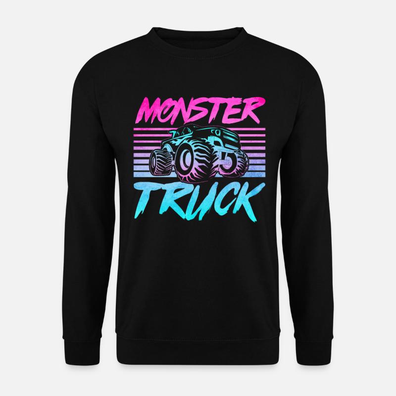 Monstertruck Retro - Unisex Pullover - Schwarz