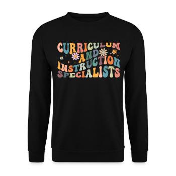 Groovy Spezialisten für Lehrpläne und Unterricht - Unisex Pullover - Schwarz - Vorne - Alina (178cm) & Michal (187cm)