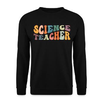 Groovy Science Enseignant Scientifique Enseignement - Sweat-shirt Unisexe - noir - Devant - Alina (178cm) & Michal (187cm)