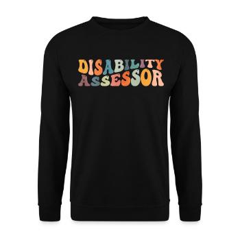Groovy Disability Assessor Handicap - Unisex Sweatshirt - black - Front - Alina (178cm) & Michal (187cm)