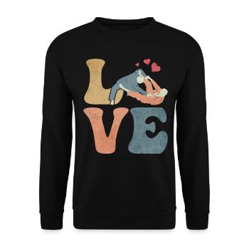 BJJ Brasilianische Kampfsportarten - Unisex Pullover - Schwarz - Vorne - Alina (178cm) & Michal (187cm)