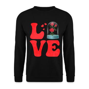 Botanique Plantes botaniques Roses - Sweat-shirt Unisexe - noir - Devant - Alina (178cm) & Michal (187cm)